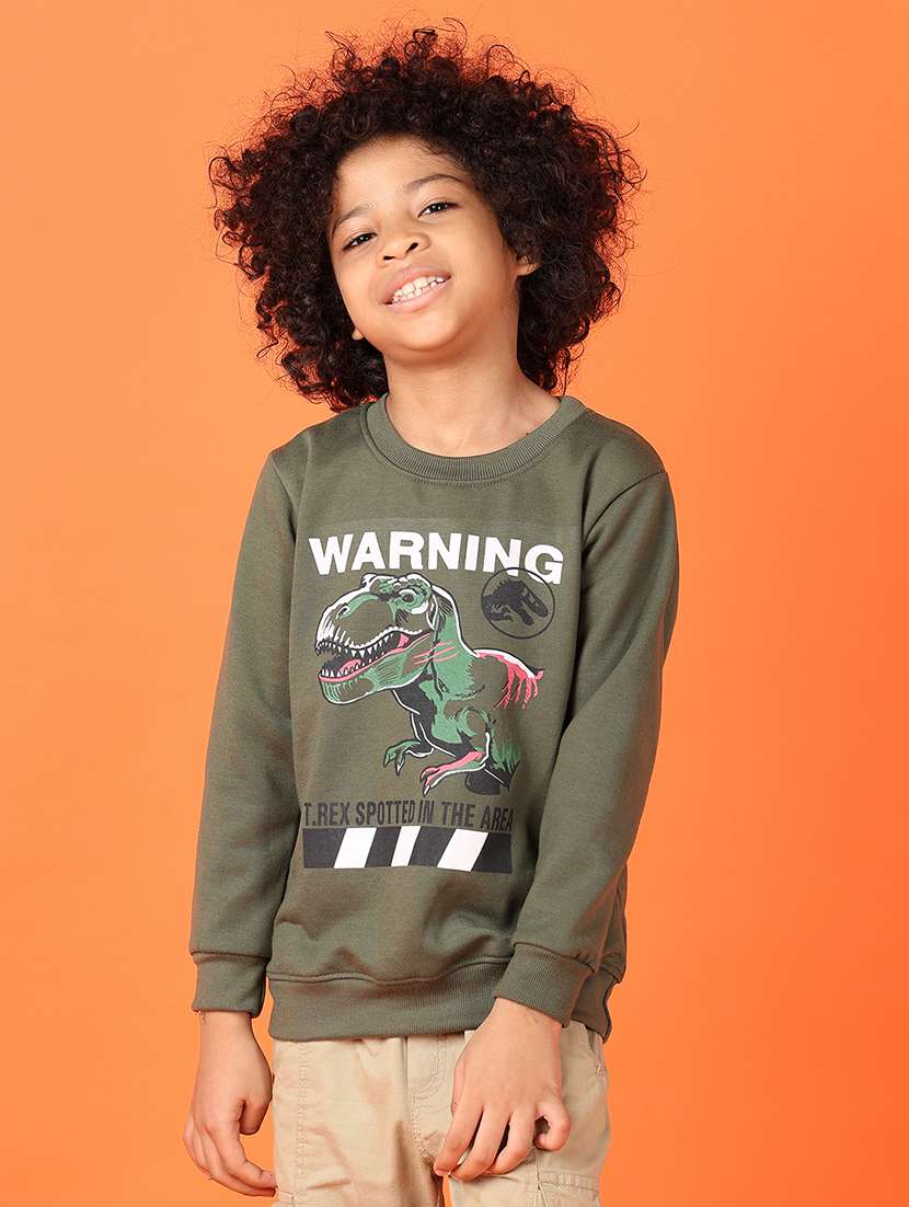 boys front print long sleeve sweatshirt - 21521169 -  Standard Image - 1