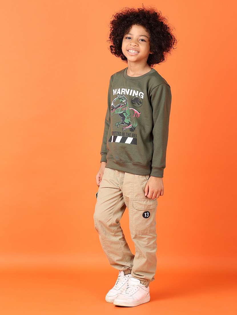 boys front print long sleeve sweatshirt - 21521169 -  Standard Image - 4