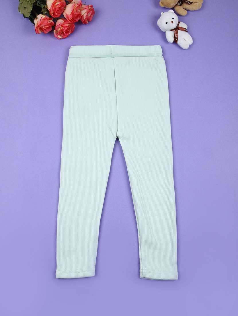 girls solid mid rise legging - 21521211 -  Standard Image - 1