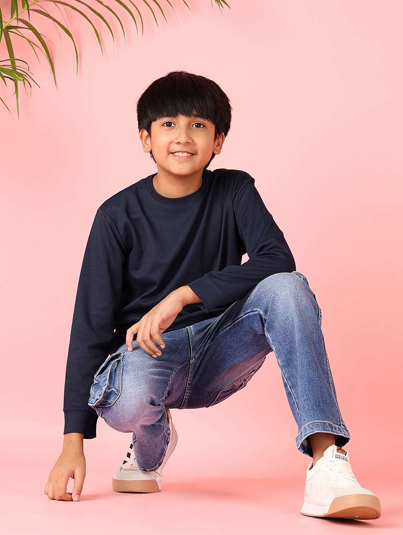 boys long sleeves solid t-shirt - 21521331 -  Standard Image - 4
