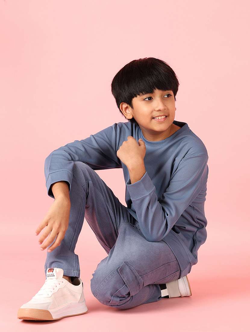 boys long sleeves solid t-shirt - 21521332 -  Standard Image - 4