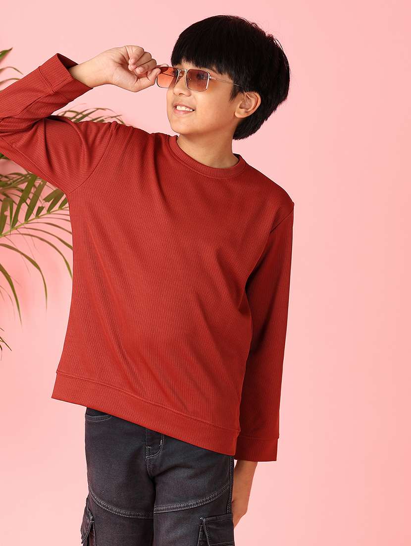 boys long sleeves solid t-shirt - 21521336 -  Standard Image - 1