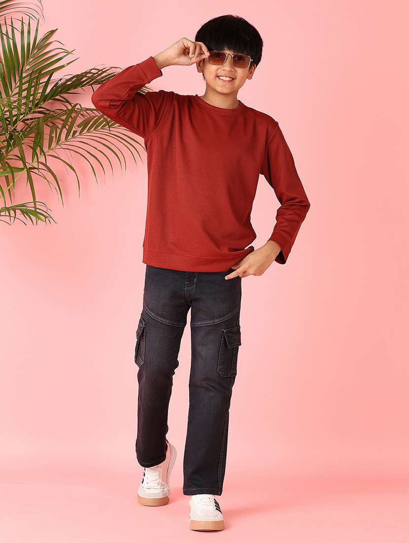 boys long sleeves solid t-shirt - 21521336 -  Standard Image - 4
