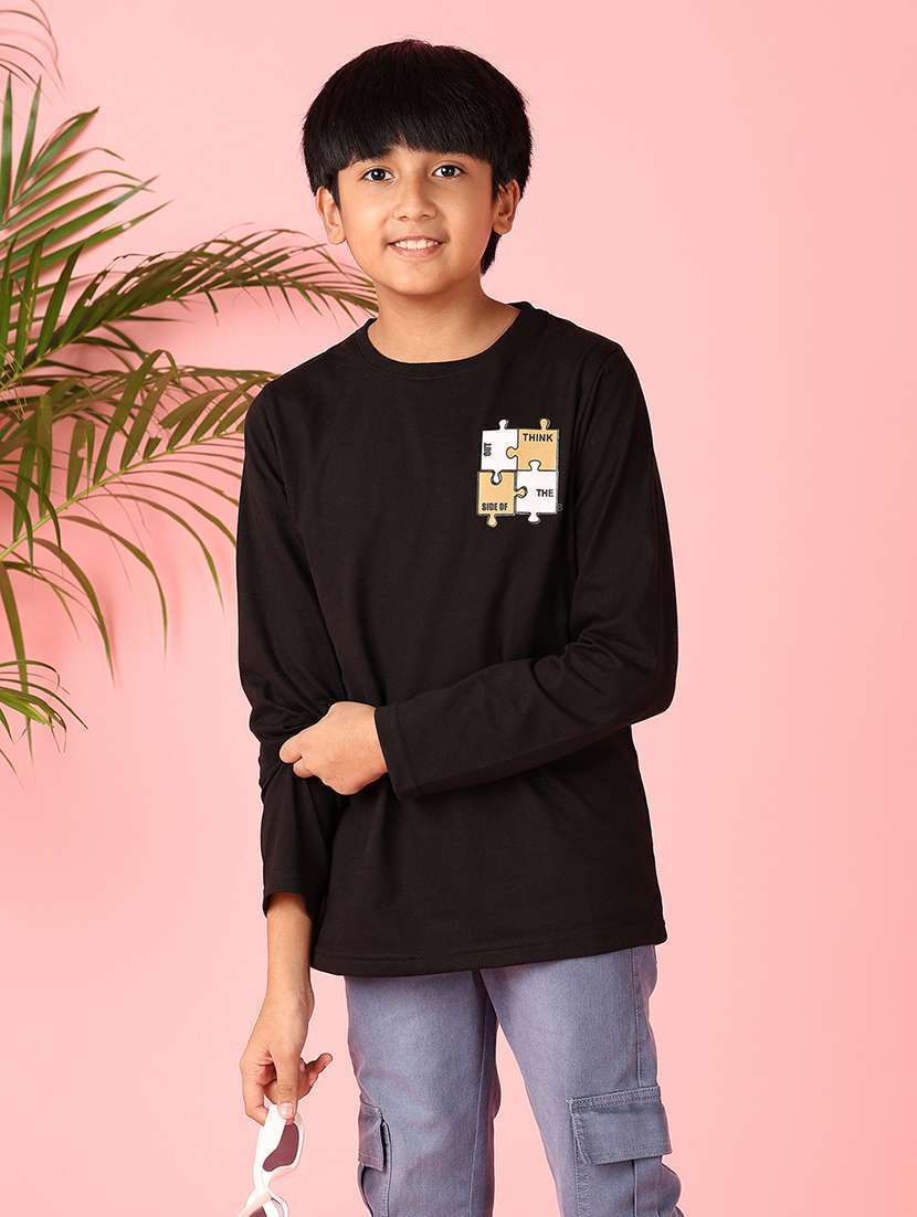 boys long sleeves front & back print t-shirt - 21521337 -  Standard Image - 1