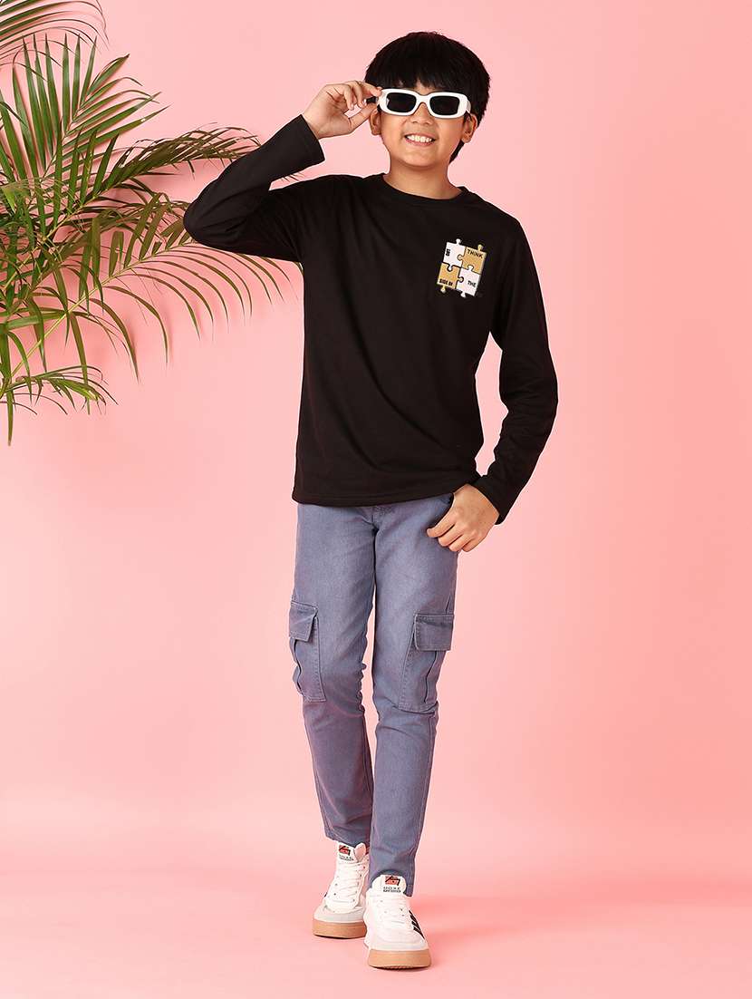 boys long sleeves front & back print t-shirt - 21521337 -  Standard Image - 4