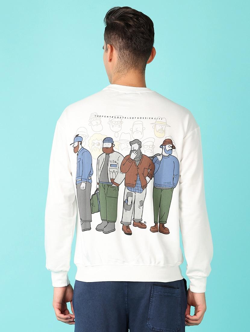 men back print long sleeve t-shirt - 21521340 - Zoom Image - 0
