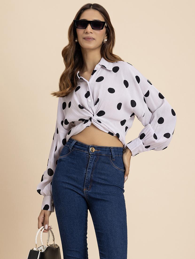 women white cotton shirt top - 21521724 -  Standard Image - 1
