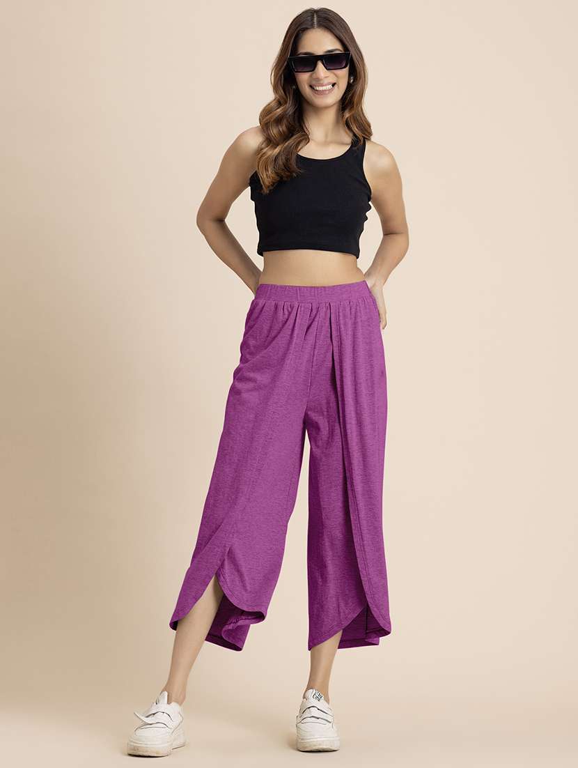 women purple hosiery culottes  - 21521770 -  Standard Image - 4