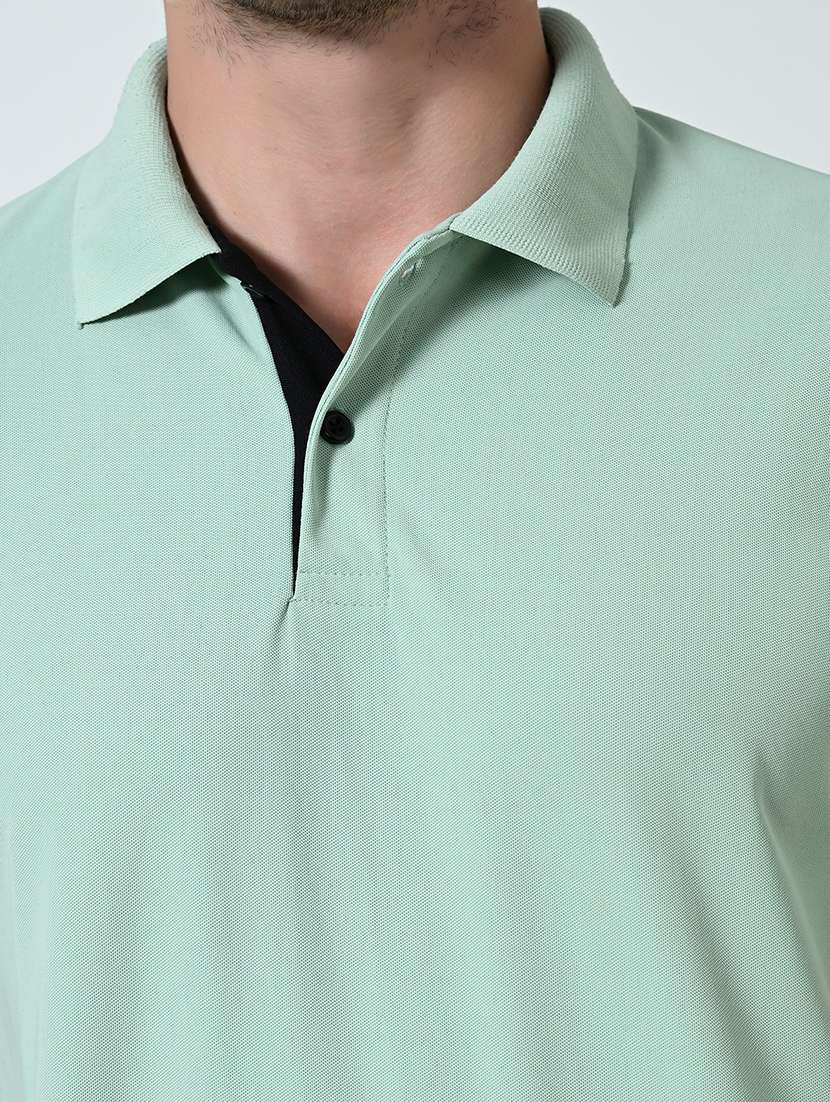 men polo neck plain t-shirt - 21521880 -  Standard Image - 6