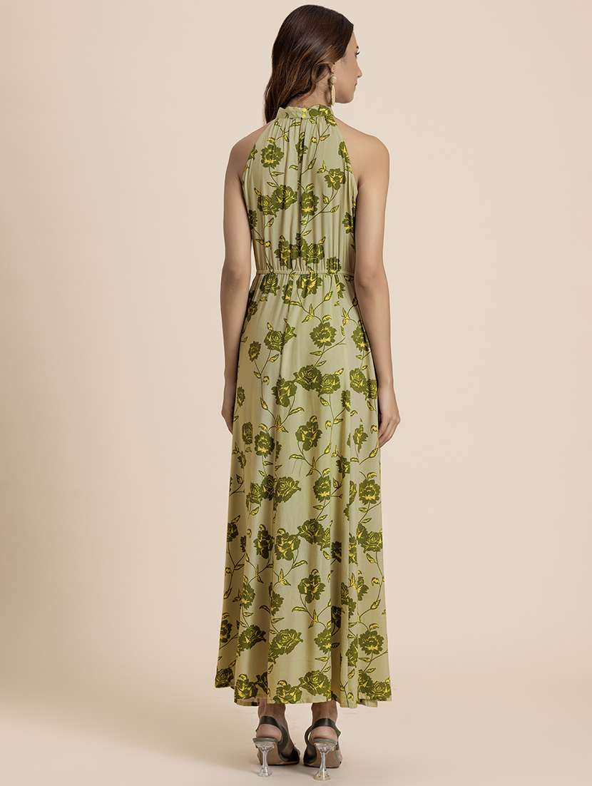 women floral printed halter neck maxi dress - 21521964 -  Standard Image - 4