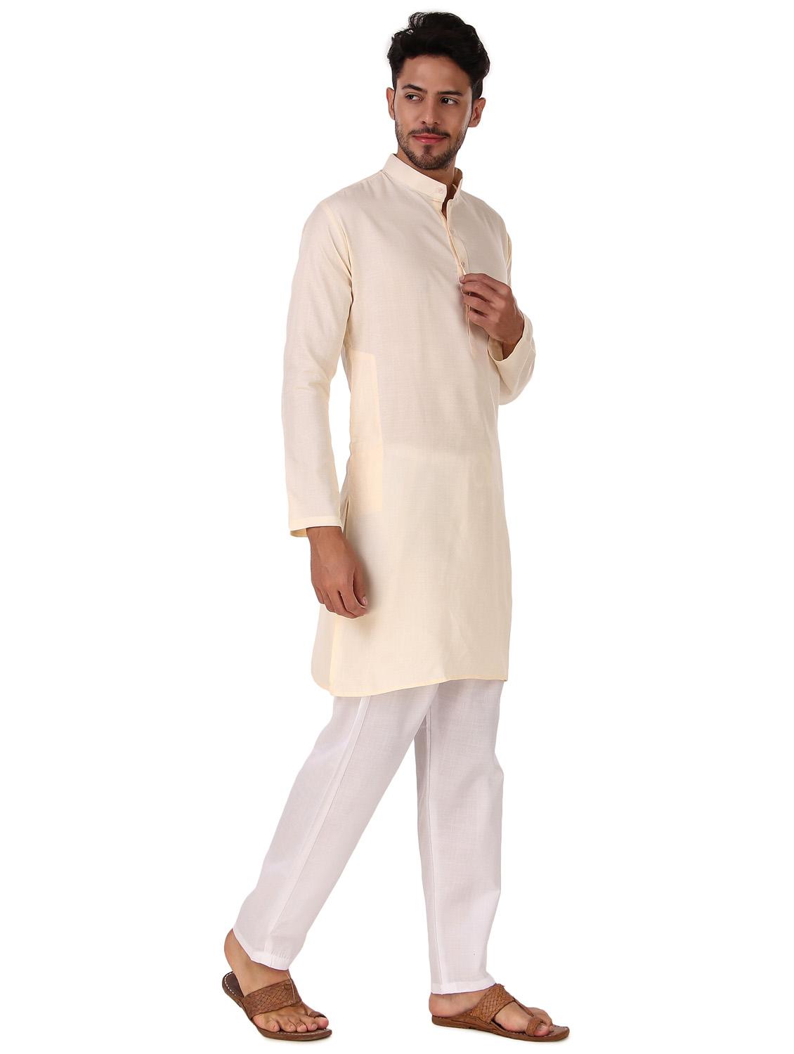 men solids kurta pyjama ethnic wear sets - 21522026 - Standard Image - 1