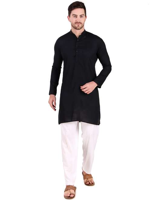 men solid kurta pyjama ethnic wear set - 21522035 -  Standard Image - 0