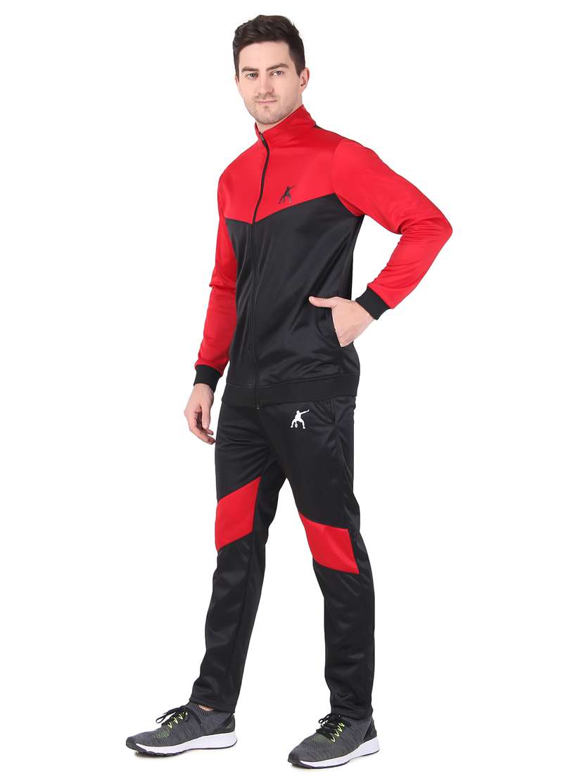 men color block full length track suit - 21522106 -  Standard Image - 1