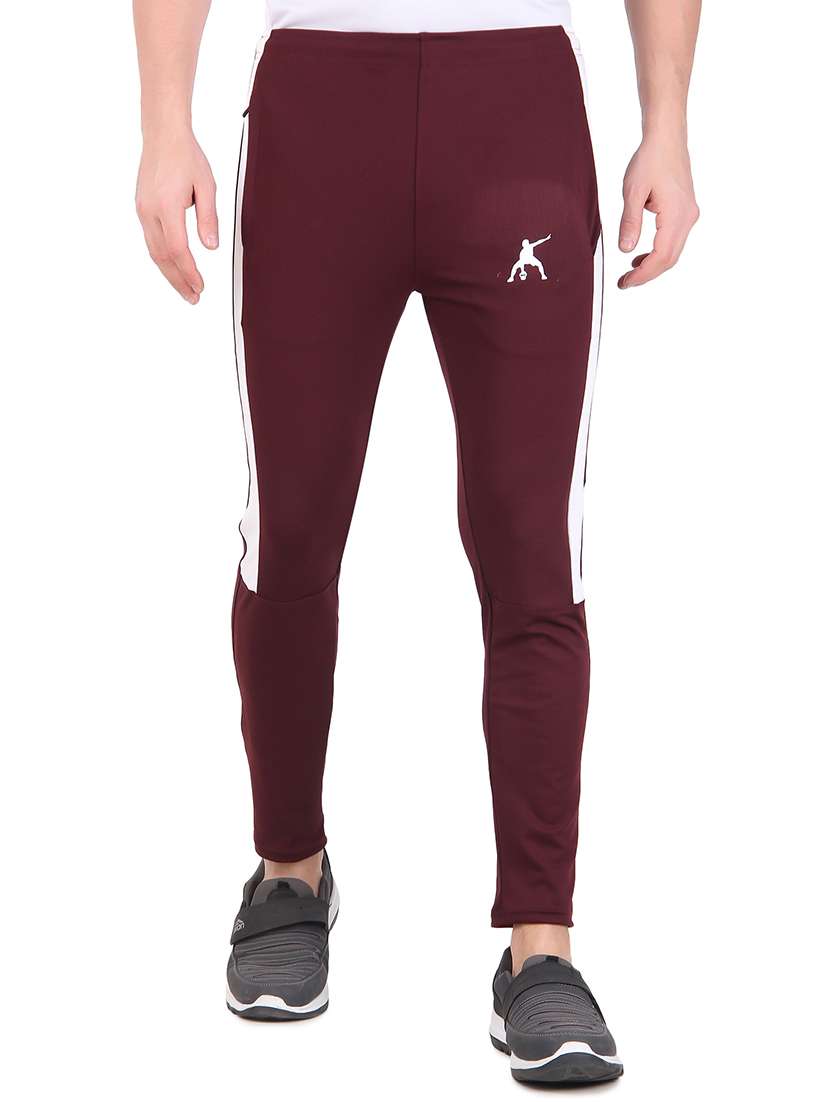 men full length logo print track pant