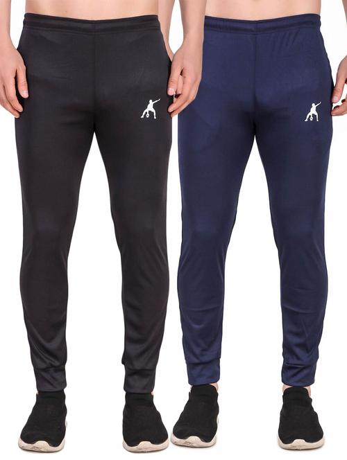 men solid set of 2 full length track pant - 21522164 - Standard Image - 0