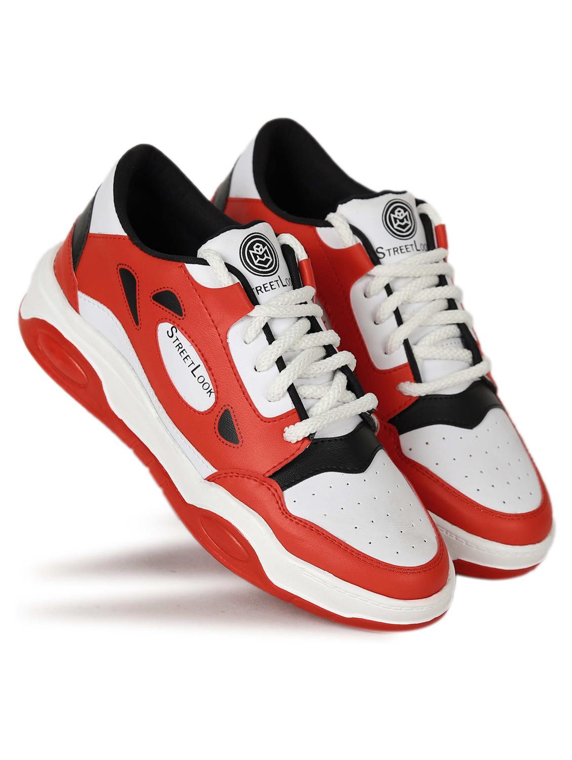 men red lace up sneakers - 21522346 - Standard Image - 1