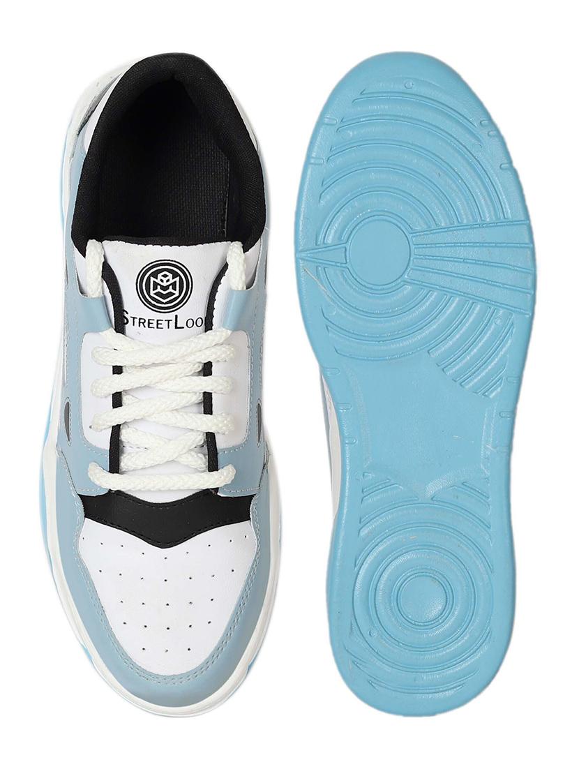 men light blue lace up sneaker - 21522347 - Standard Image - 4