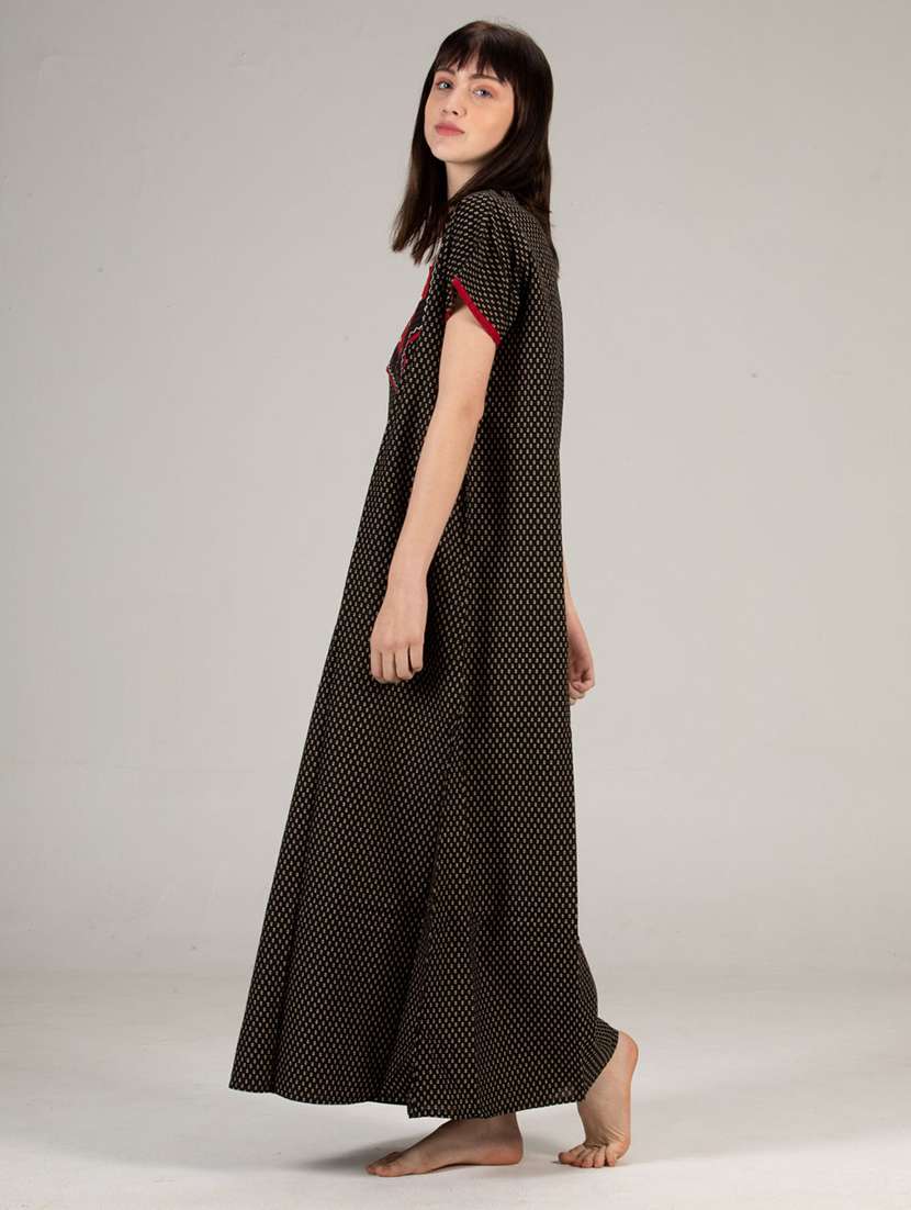 women black cotton nighty  - 21522405 -  Standard Image - 1
