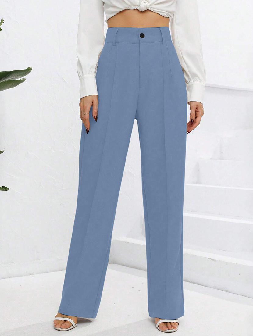 women blue nylon tailored trouser - 21522472 -  Zoom Image - 0