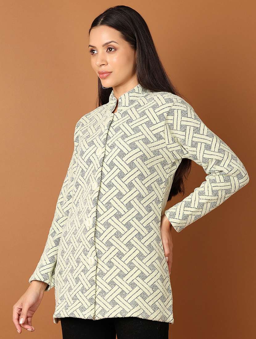 women self designed long sleeve cardigan - 21522824 -  Standard Image - 1
