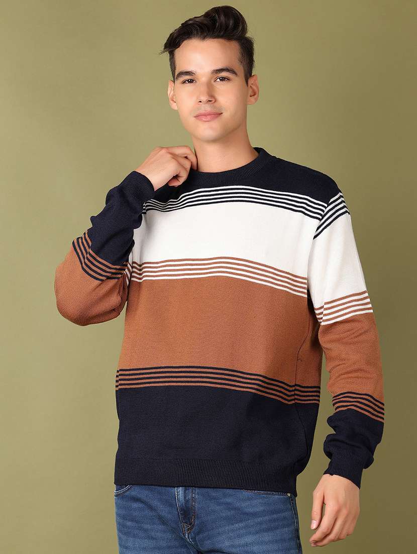 men self design long sleeve pullover