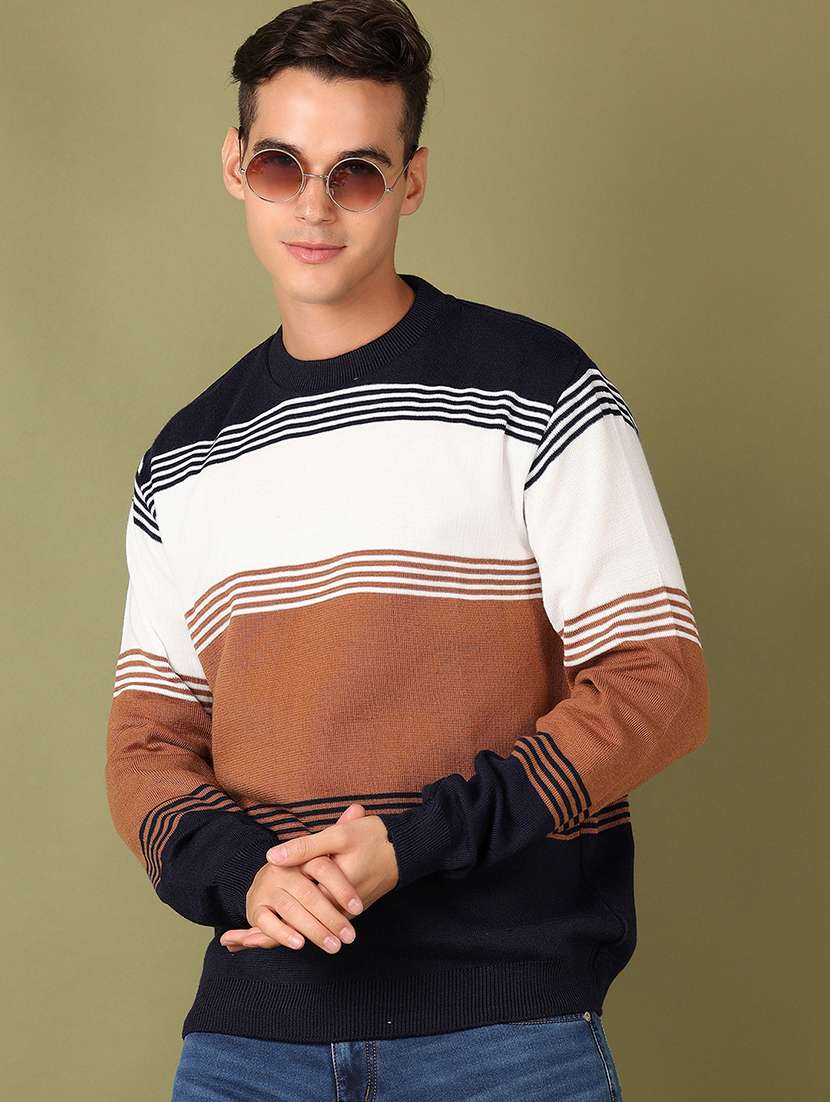 men self design long sleeve pullover - 21522831 -  Standard Image - 1