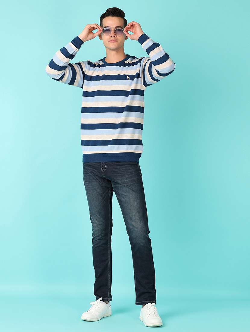 men long sleeves striped pullover - 21522873 -  Standard Image - 4