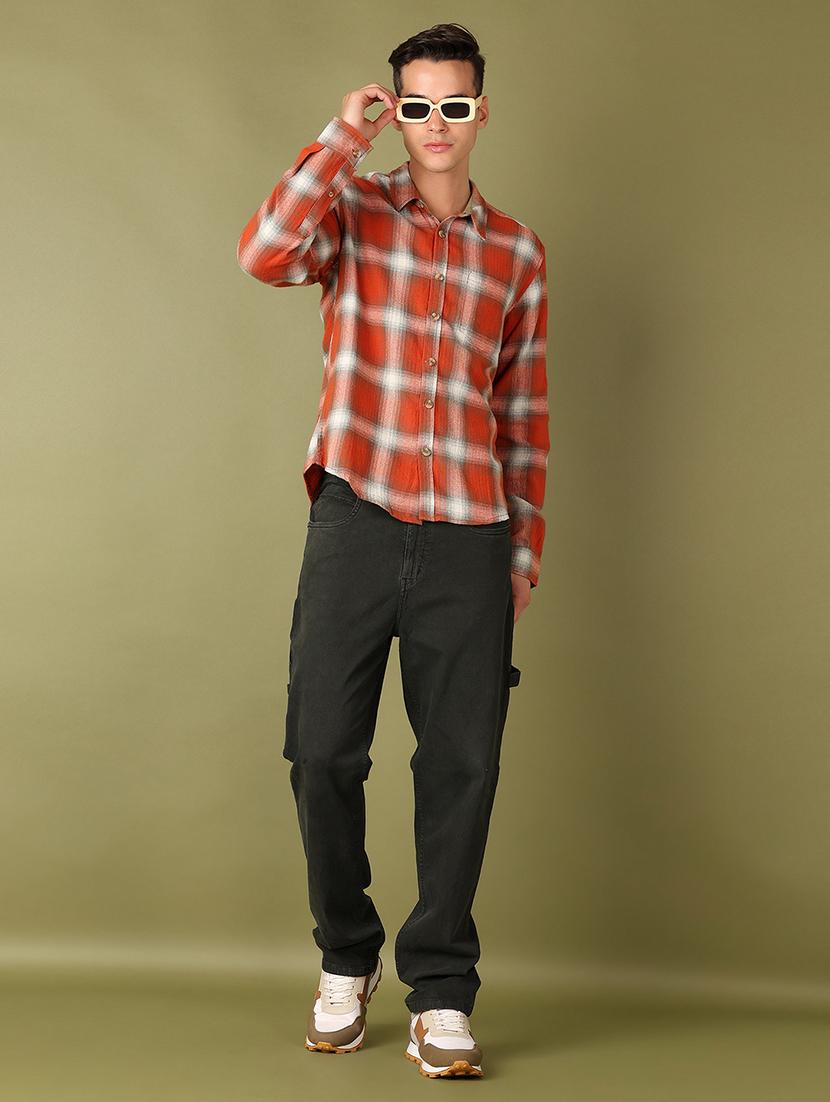 men checkered long sleeve regular fit casual shirt - 21522877 - Standard Image - 4