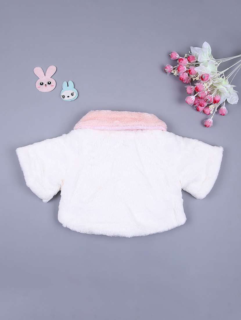 girls long sleeve fur jacket - 21522893 -  Standard Image - 1