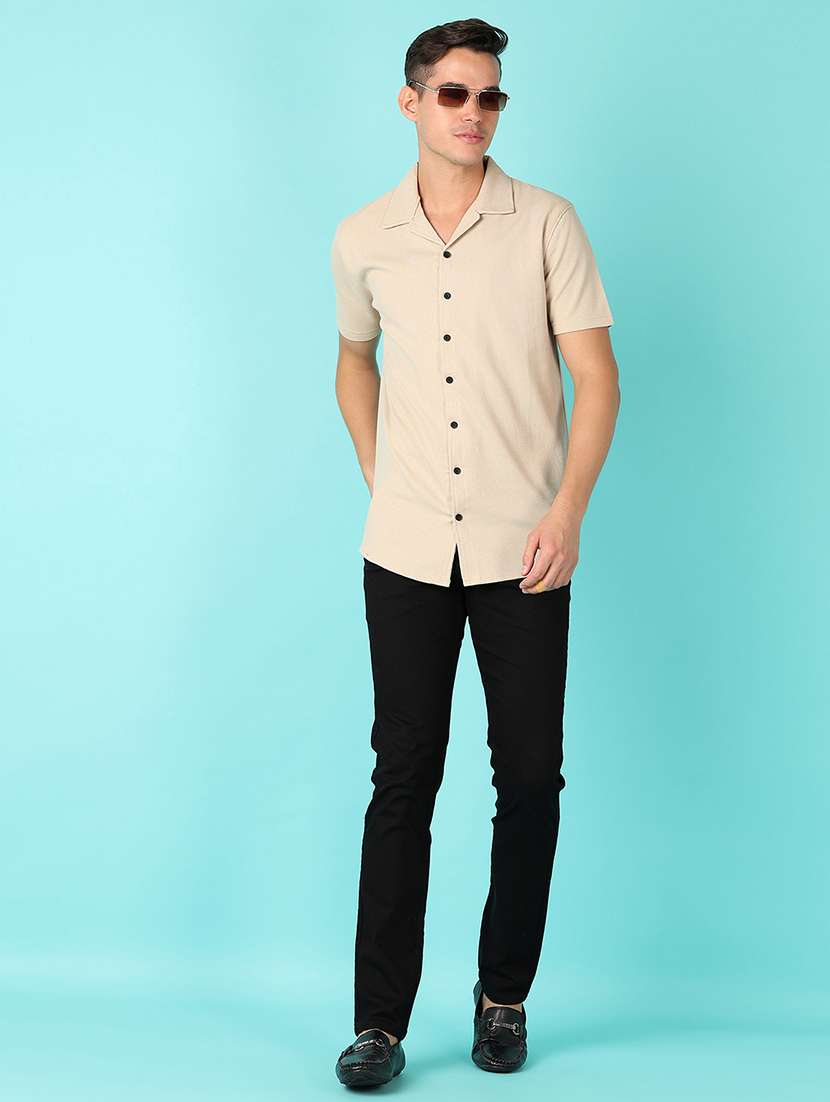 men solid slim fit chinos casual trouser - 21522963 -  Standard Image - 4