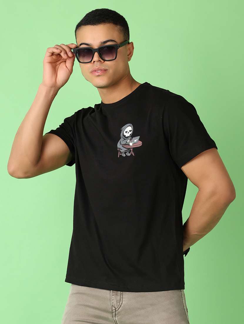 men short sleeves front & back print t-shirt - 21522980 -  Standard Image - 1