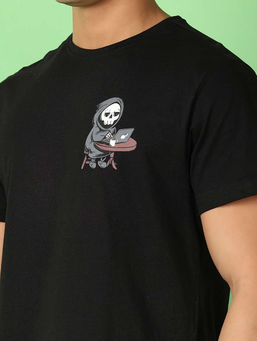 men short sleeves front & back print t-shirt - 21522980 -  Standard Image - 4