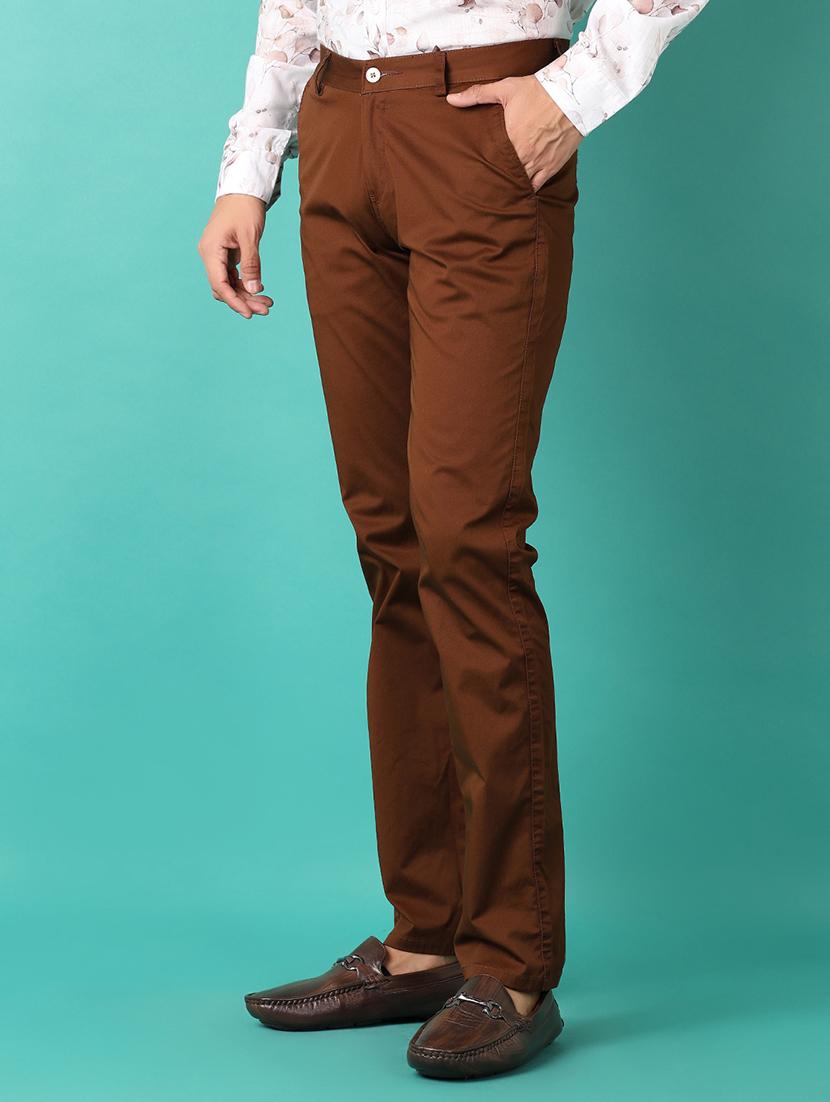 men solid slim fit chinos casual trouser - 21523066 -  Standard Image - 1
