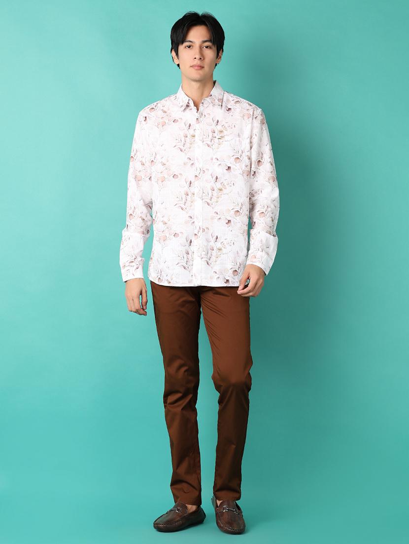 men solid slim fit chinos casual trouser - 21523066 - Standard Image - 4