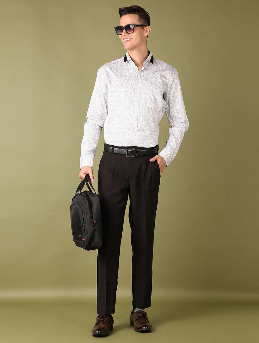 men long sleeves printed formal shirt - 21523081 -  Standard Image - 4