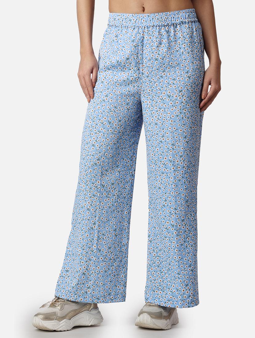 women floral printed wide leg trouser - 21523418 - Standard Image - 1