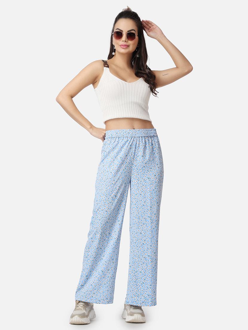 women floral printed wide leg trouser - 21523418 - Standard Image - 4