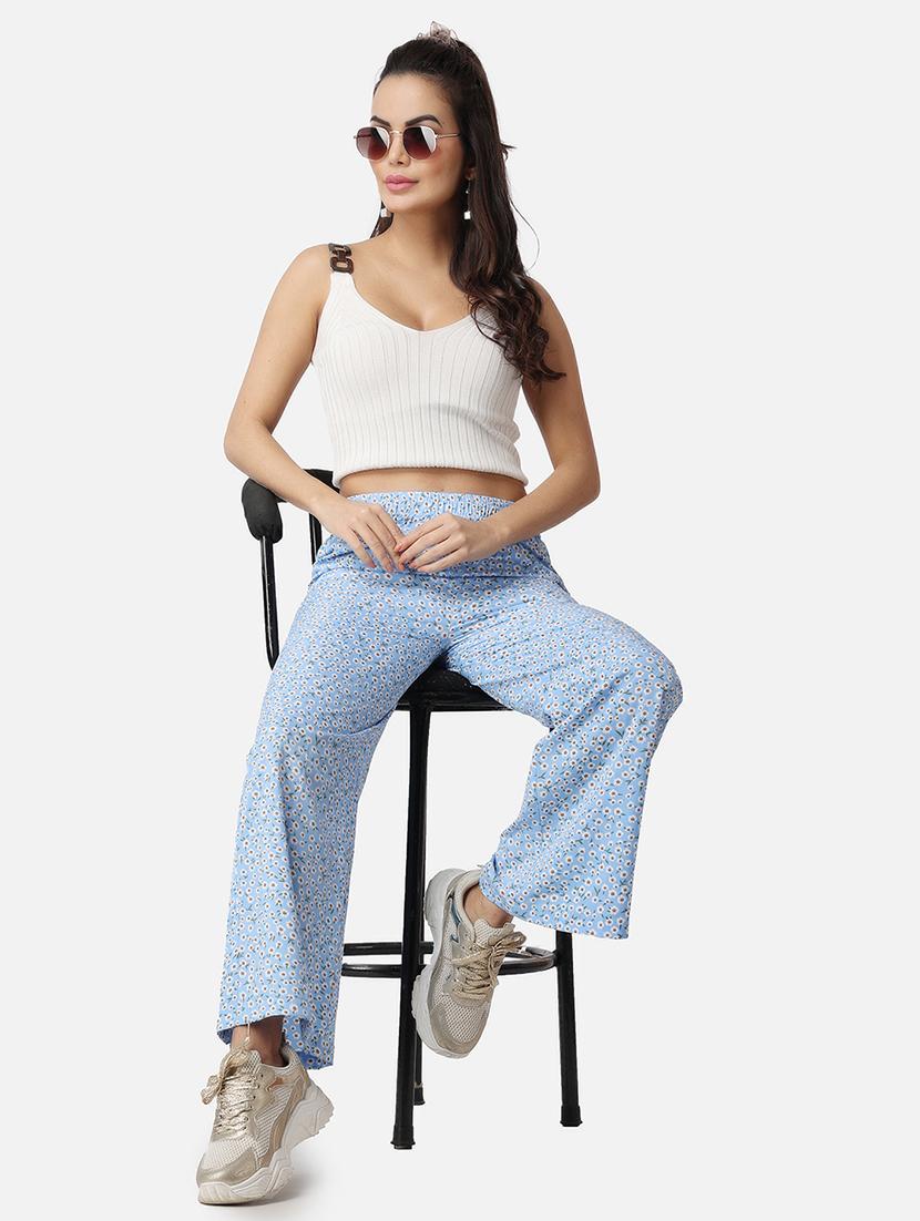 women floral printed wide leg trouser - 21523418 - Standard Image - 6