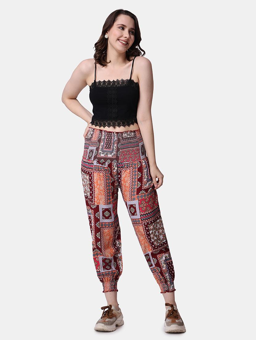 women printed relaxed fit jogger - 21523426 - Standard Image - 4