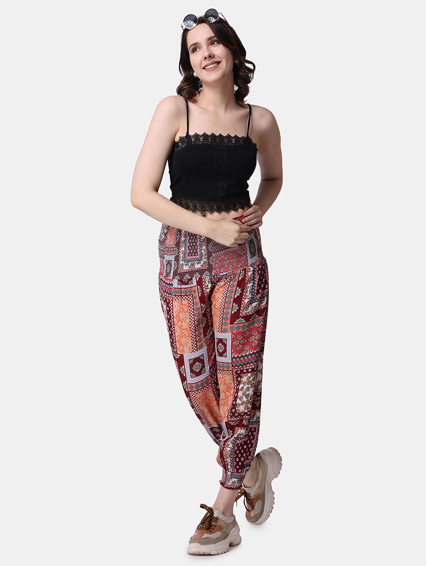 women printed relaxed fit jogger - 21523426 - Standard Image - 6