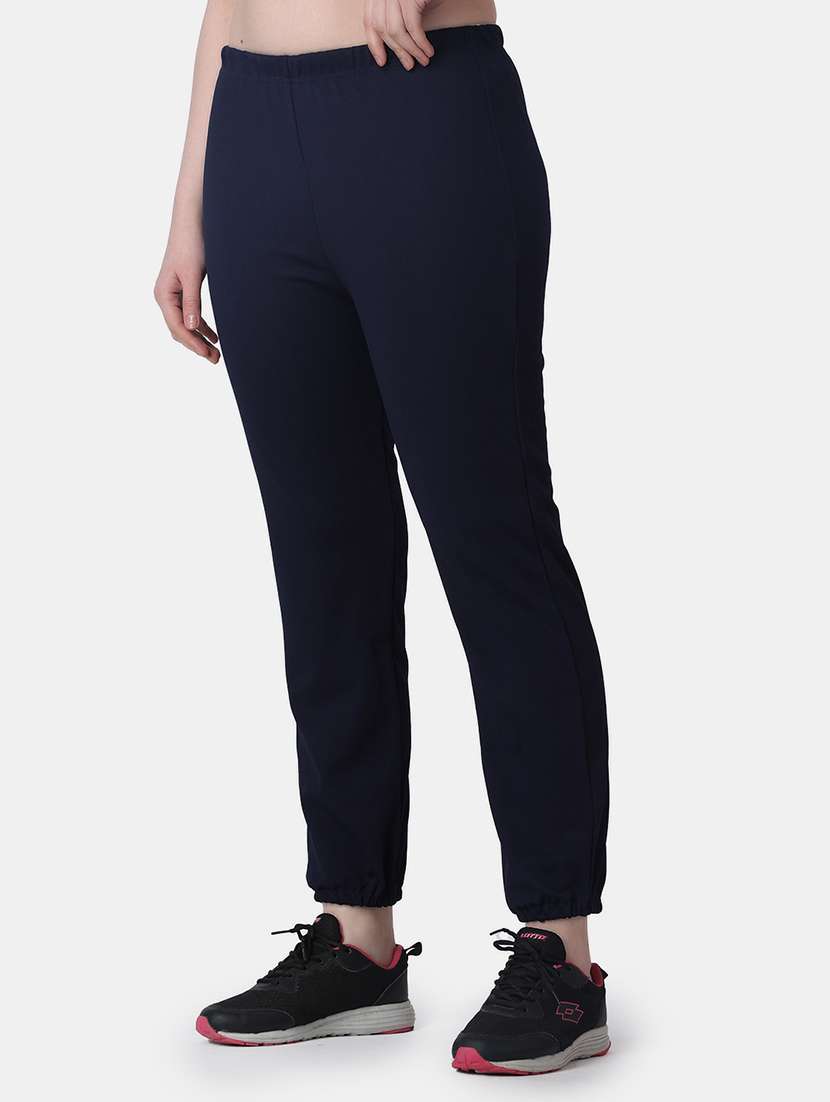 women solid relaxed fit jogger - 21523436 - Standard Image - 1