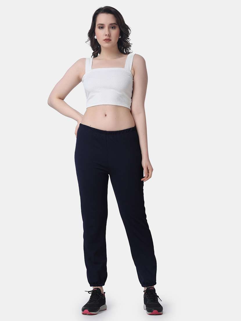 women solid relaxed fit jogger - 21523436 - Standard Image - 4