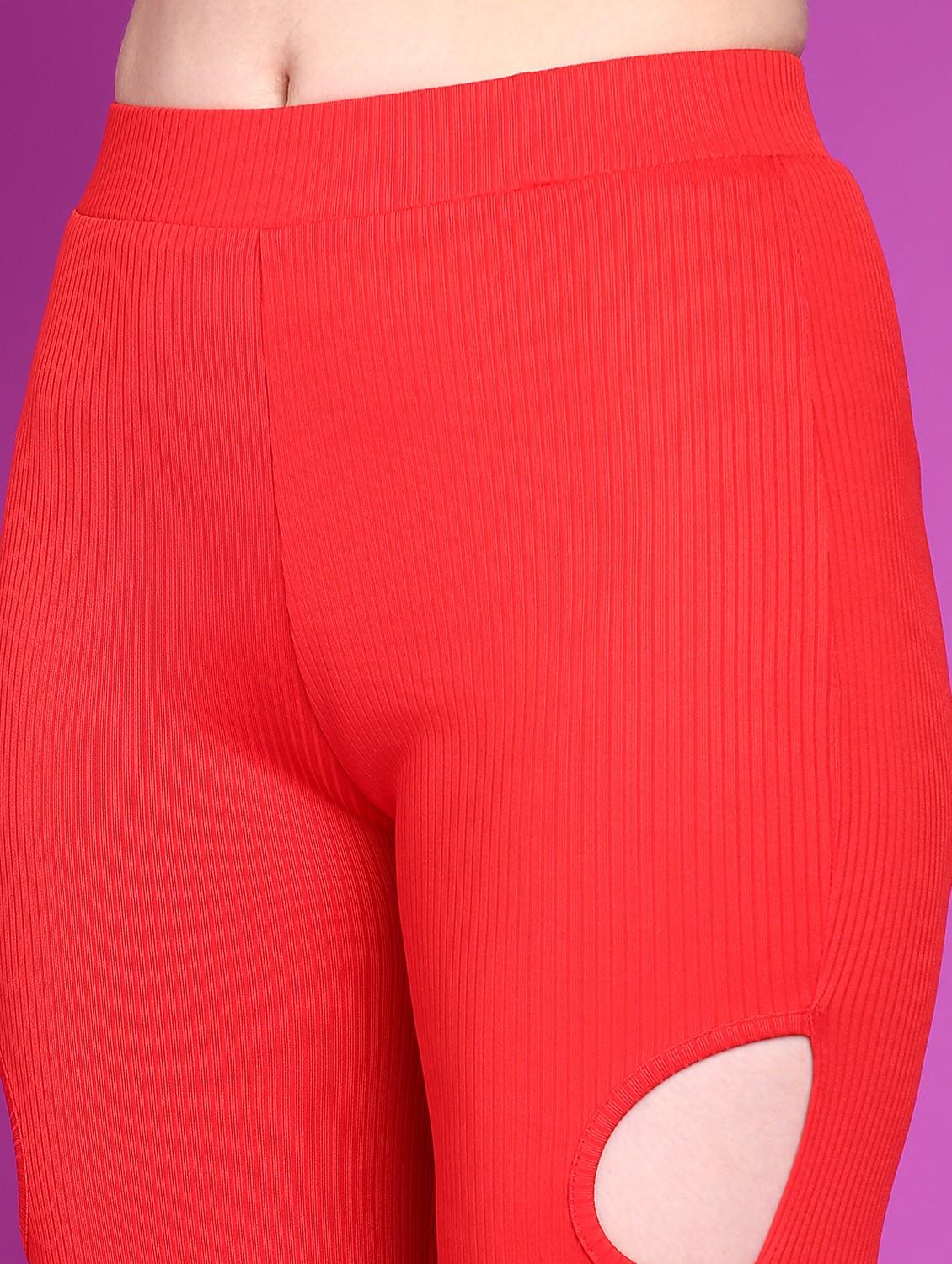 women solid mid rise bootcut trouser - 21523464 - Standard Image - 4