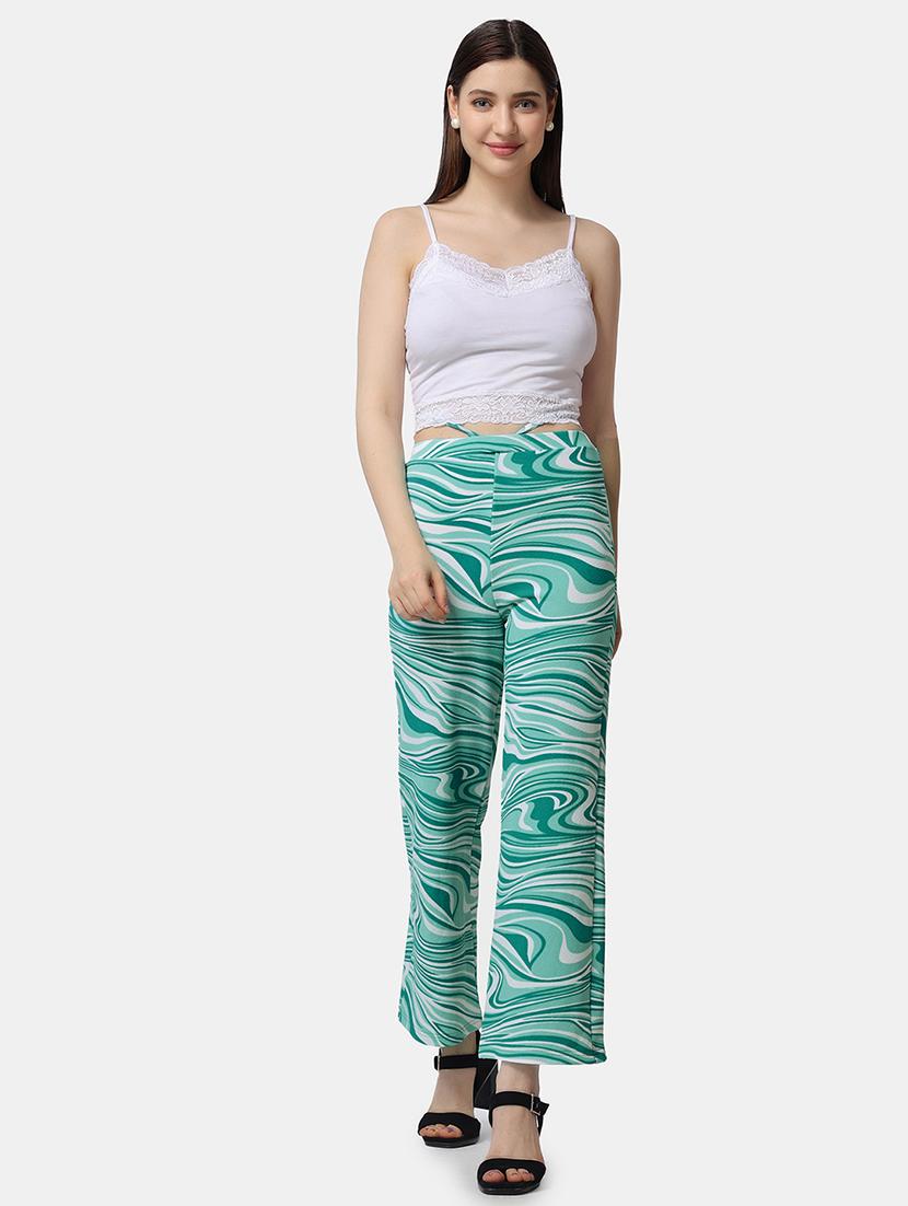 women printed wide leg trouser - 21523483 - Standard Image - 6