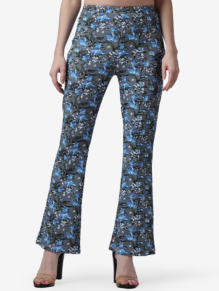 women floral printed regular fit bootcut trouser - 21523503 -  Zoom Image - 0