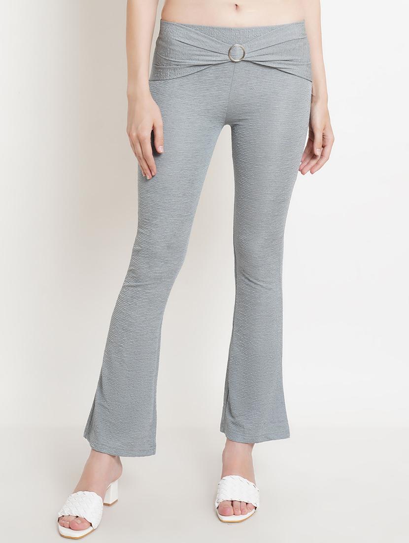 women self design regular fit bootcut trouser - 21523515 - Zoom Image - 0