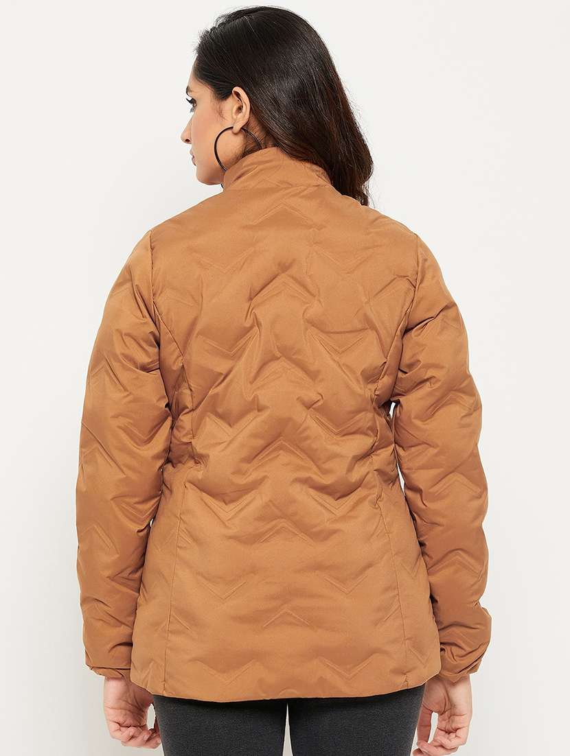 women solid long sleeves bomber jacket - 21523547 -  Standard Image - 1
