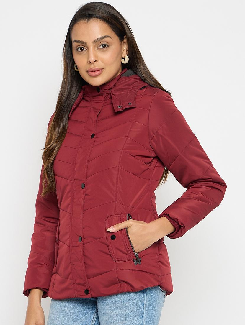 women solid long sleeves bomber jacket - 21523555 -  Standard Image - 1