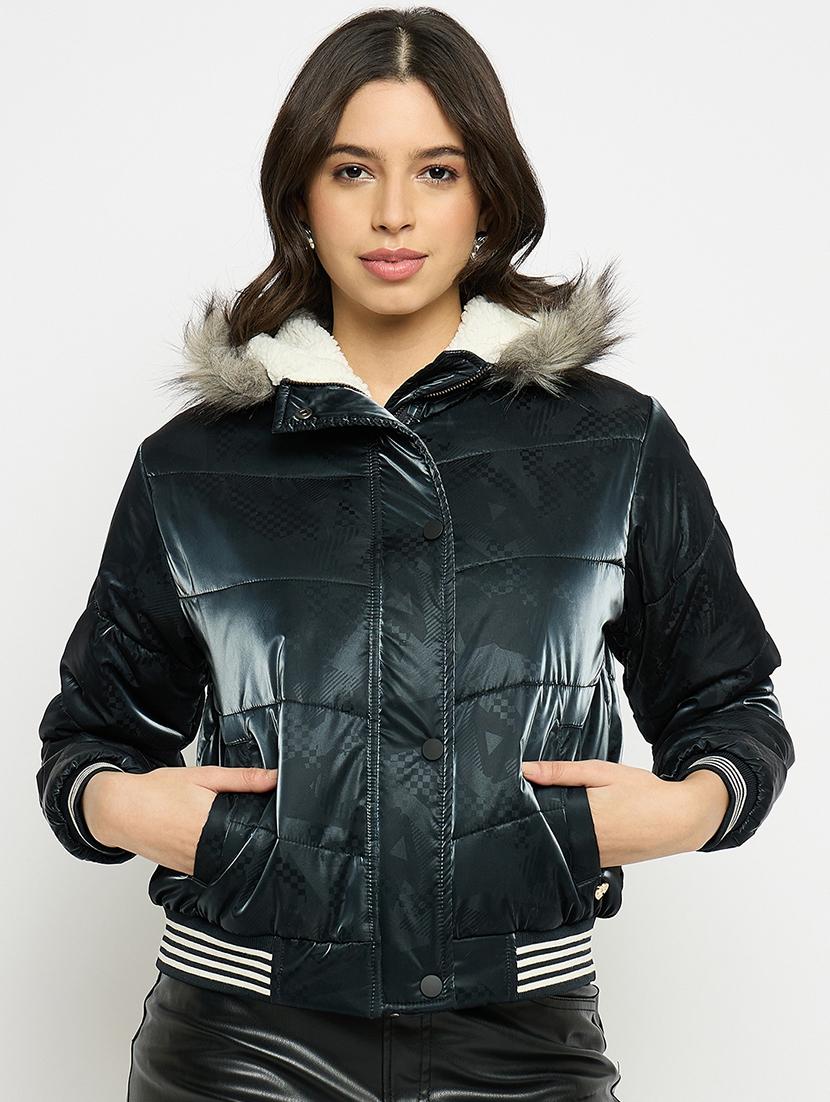 women printed long sleeves quilted jacket - 21523563 - Zoom Image - 0