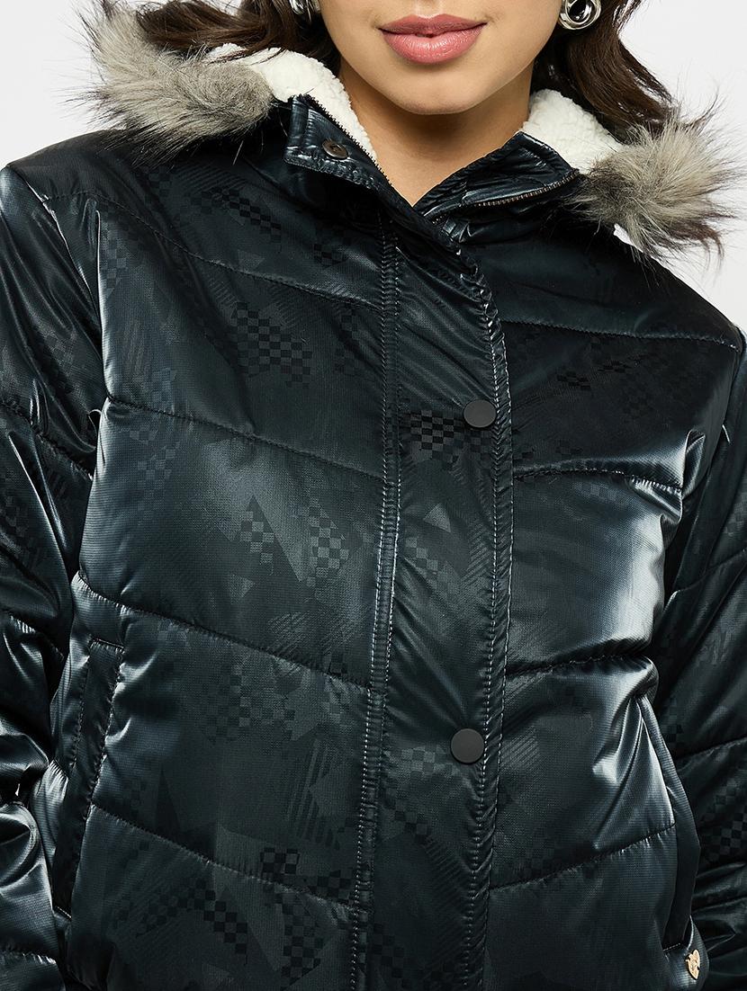 women printed long sleeves quilted jacket - 21523563 - Standard Image - 4